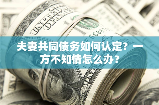 北京夫妻共同债务如何认定？一方不知情怎么办？