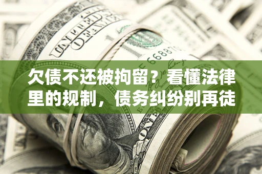 北京欠债不还被拘留？看懂法律里的规制，债务纠纷别再徒劳奔波