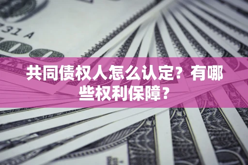 北京共同债权人怎么认定？有哪些权利保障？